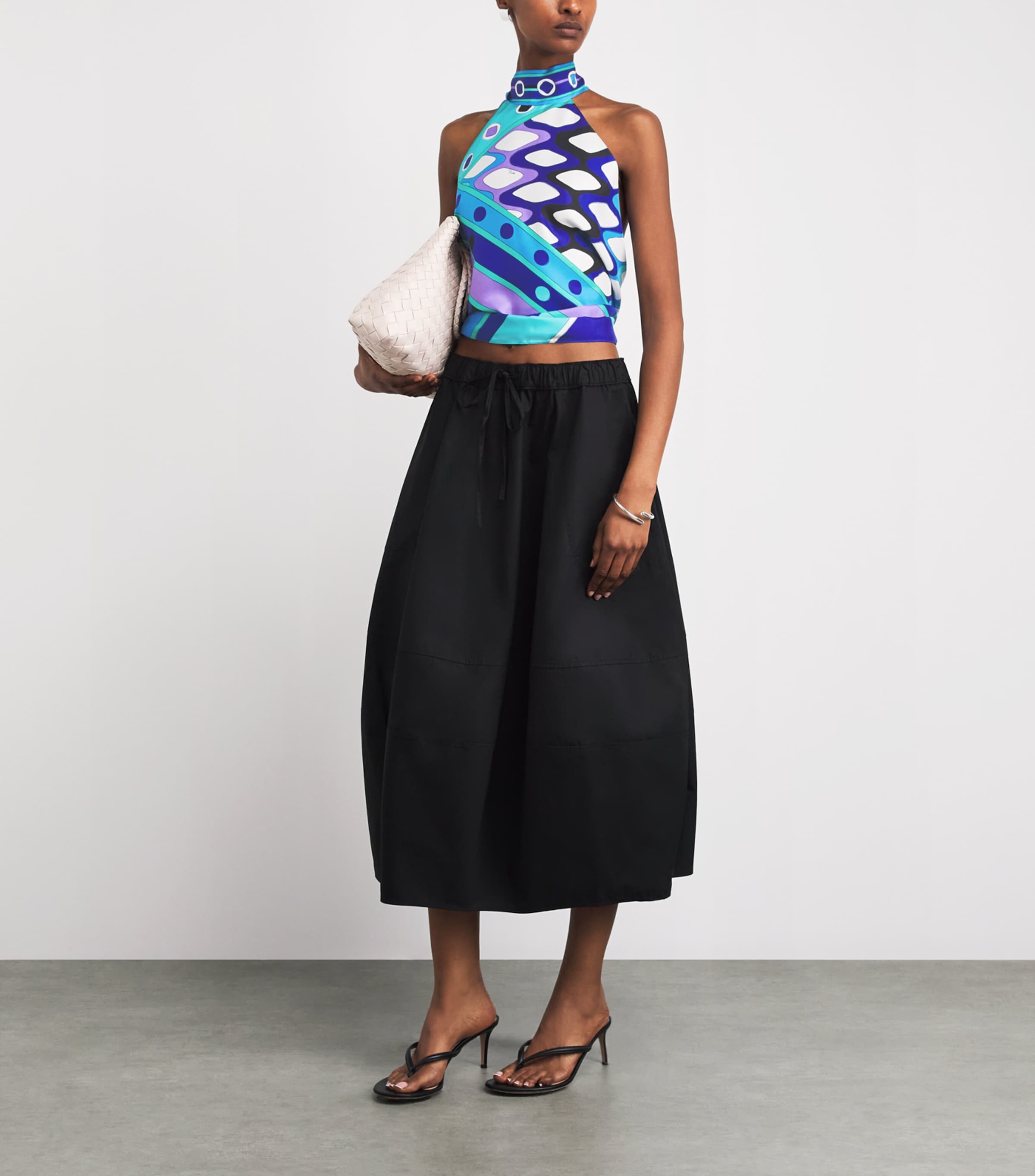 PUCCI Womens Silk Halterneck Scarf Top Image 2