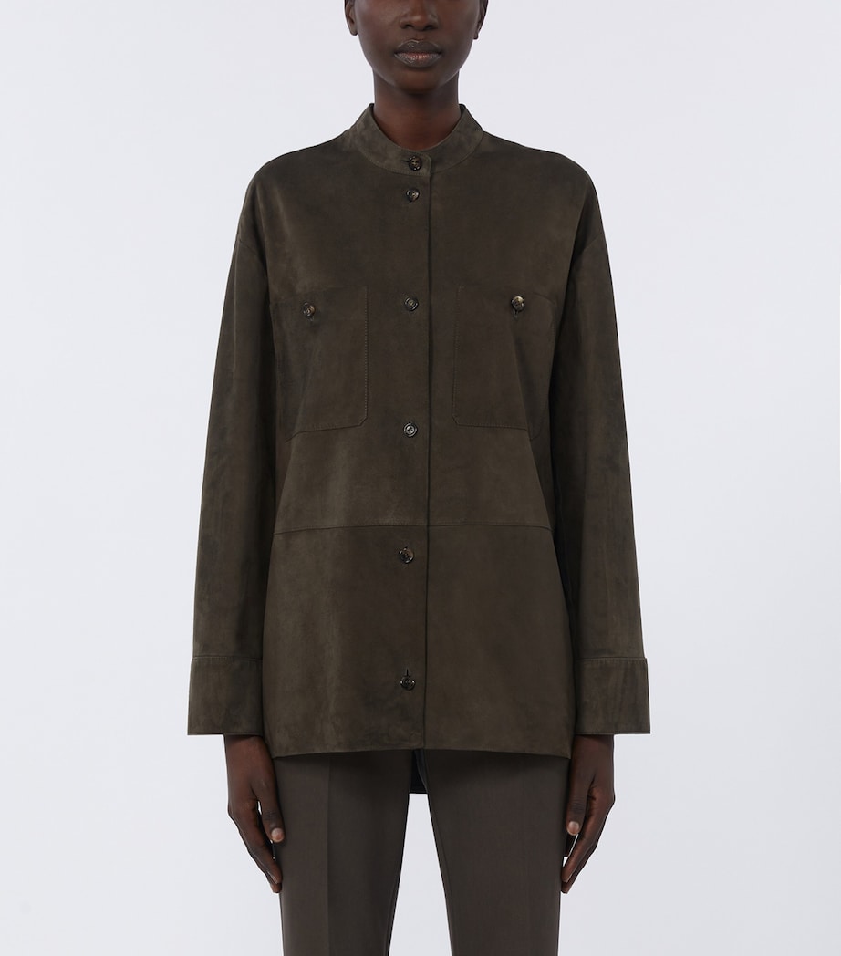 Suede Overshirt GREEN Image 3