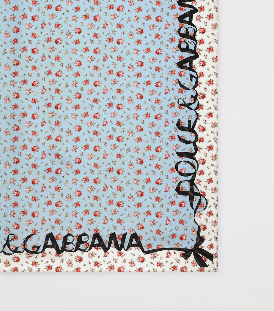 Dolce&Gabbana Silk Printed Foulard Rose Image 2