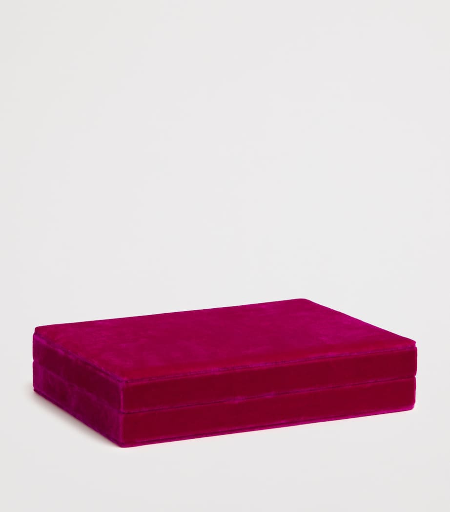 Silk Velvet Tresor Jewellery Box RED Image 2