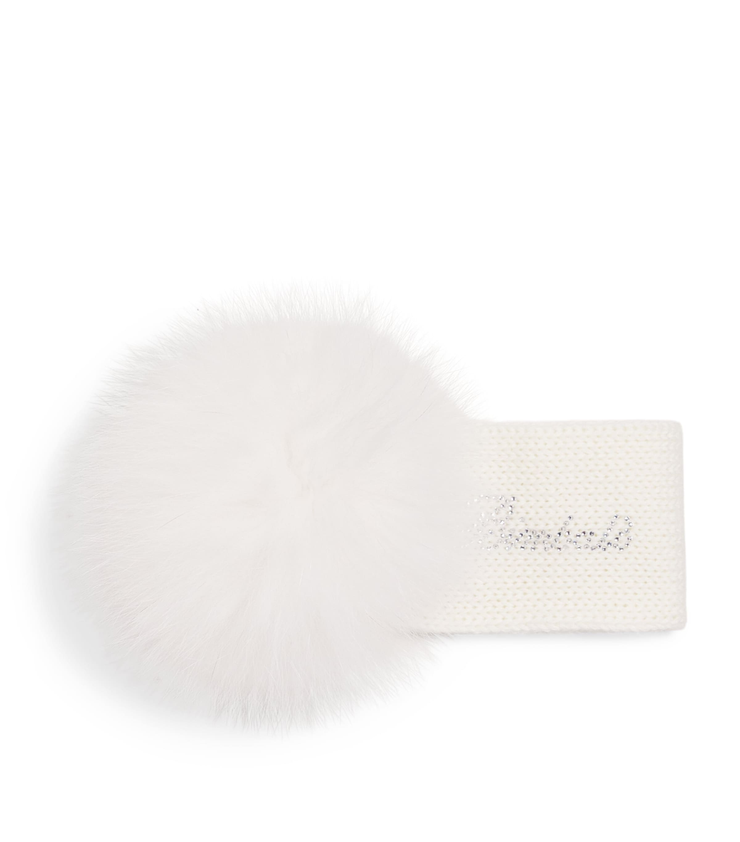 Bimbalò Wool-blend Pom-pom Headband In White