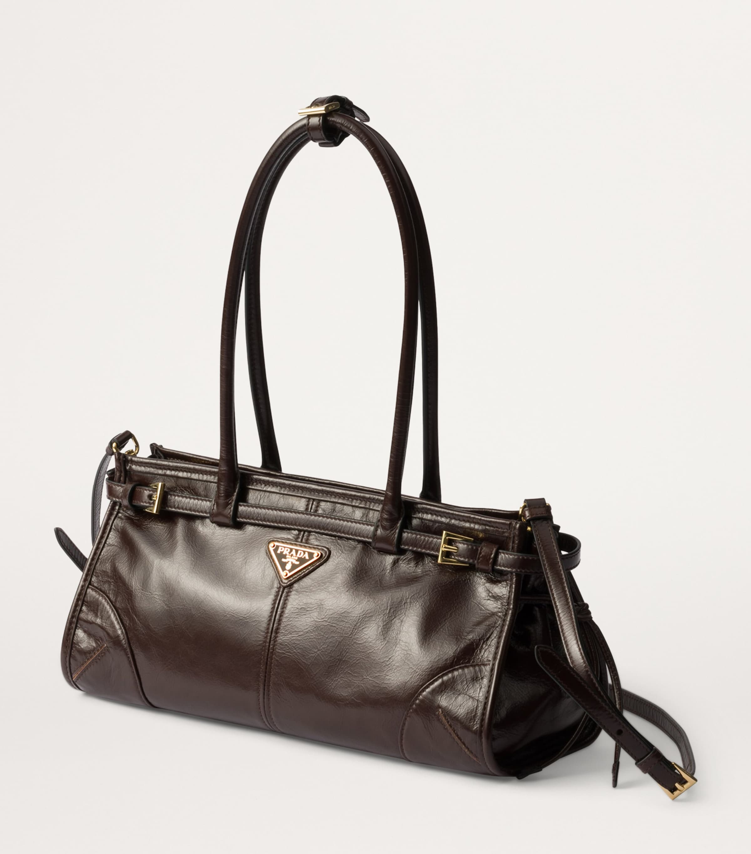 Prada Medium Leather Shoulder Bag Image 7