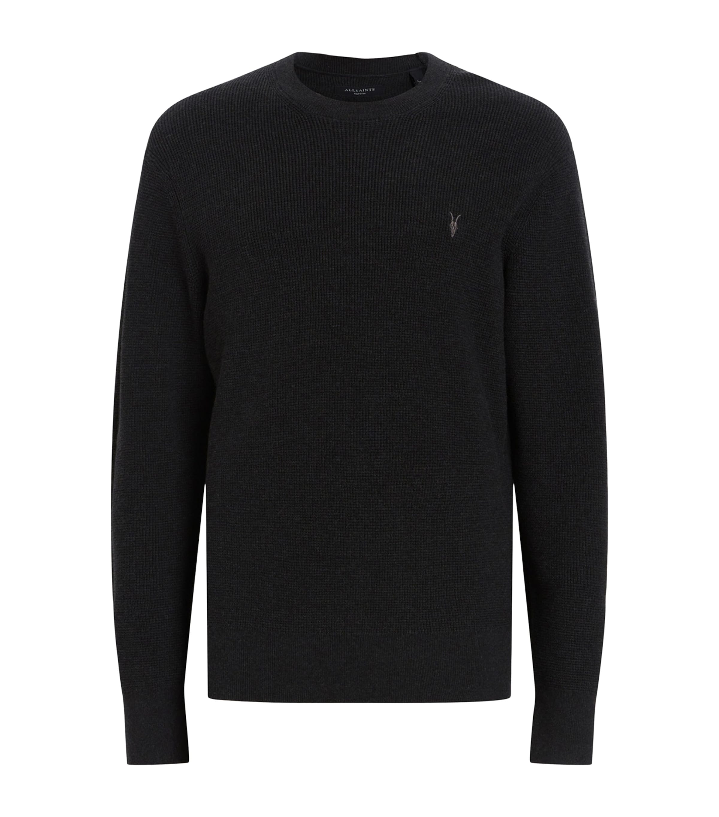 Allsaints Organic Cotton-wool Aspen Sweater In Black