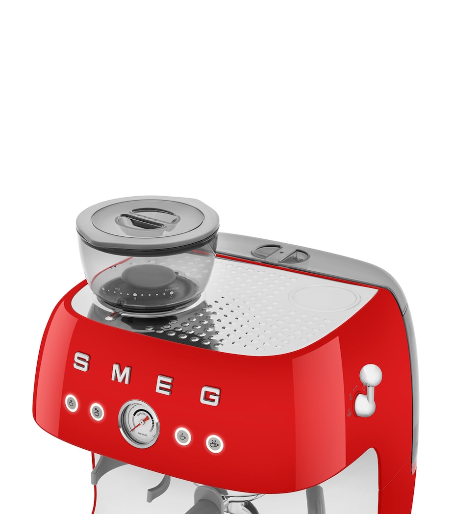 EGF03CRUK Espresso Coffee Machine with Grinder RED Image 5