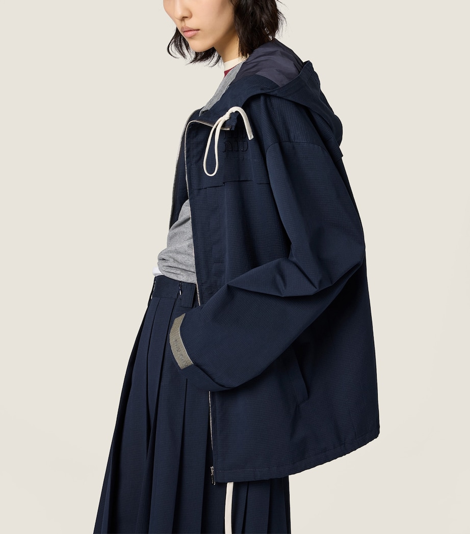 Miu Miu Womens Ripstop Jacket Blue Image 4