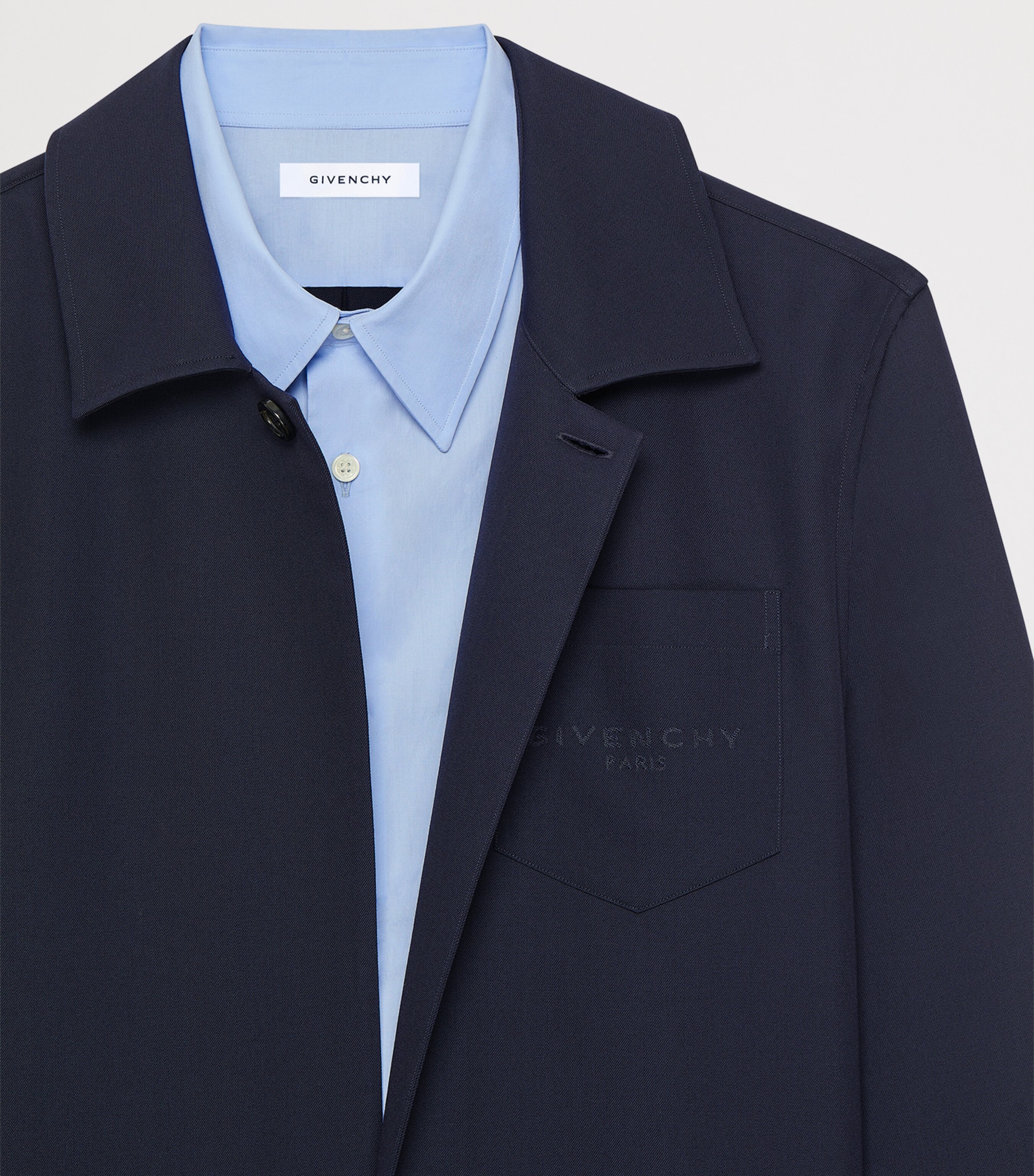 Givenchy Mens Wool Trompe-l'Oeil Shirt Image 4