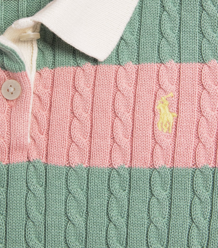 Ralph Lauren Kids Cotton Stripe Polo Shirt and Skirt Set (2-7 Years) Adirondack Rose Mlti Image 4