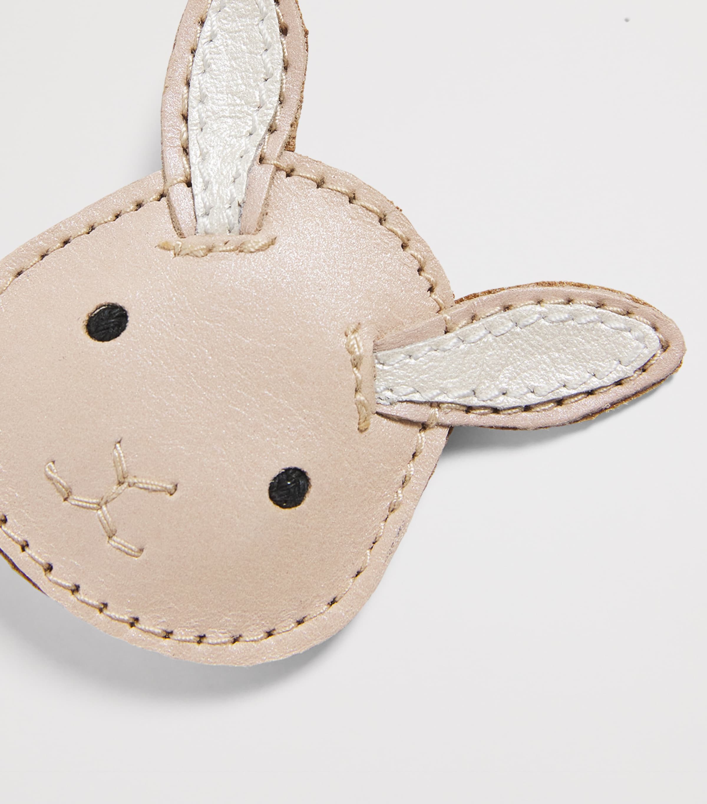 Leather Bunny Hair Clip NL142PWDR MTLLC NBCK Image 3