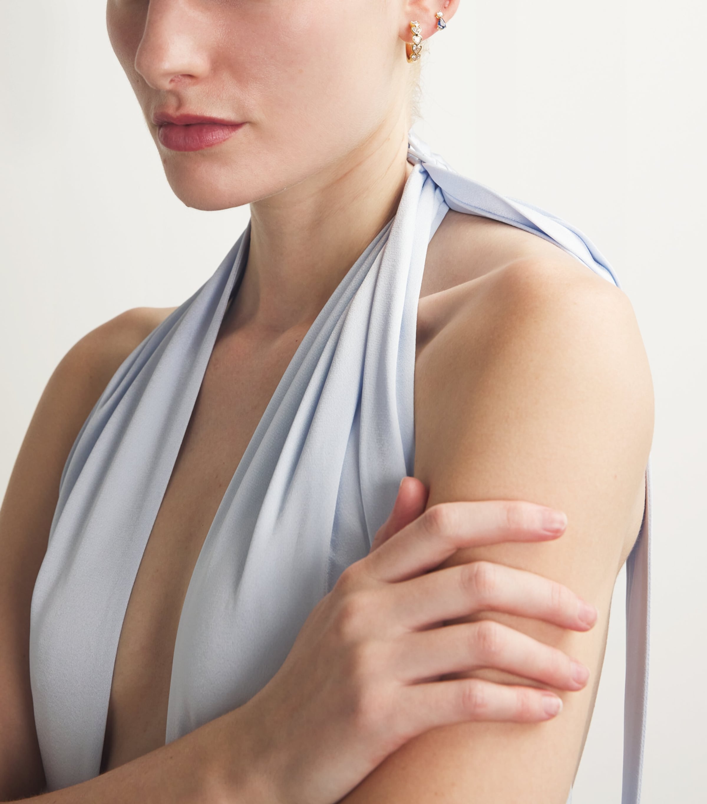 Yellow Gold, Diamond and Sapphire Violet Stud Earrings YELLOW GOLD Image 5