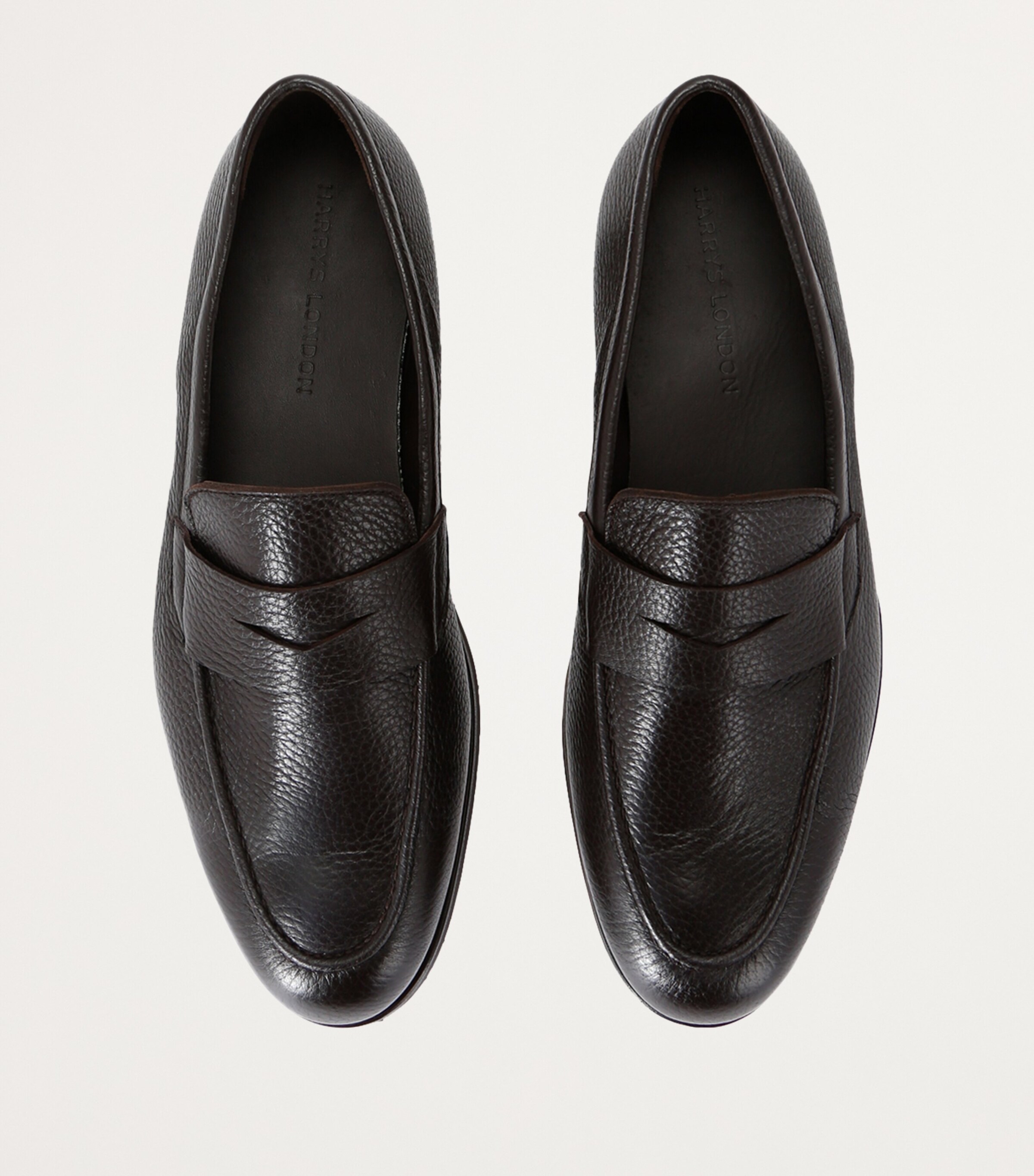 Harrys London Leather Beck Loafers Dark Brown Image 4