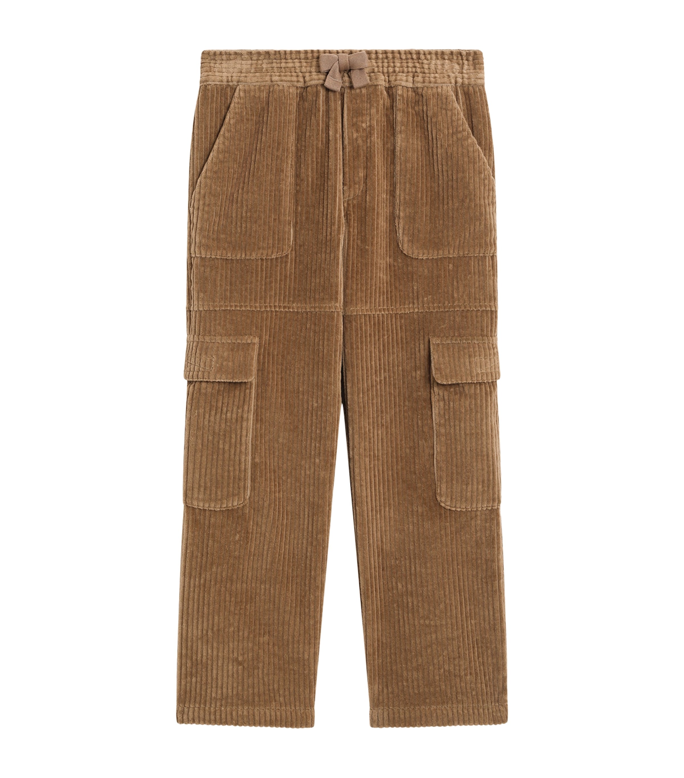 Dolce&Gabbana Kids Stretch-Cotton Corduroy Cargo Trousers (8-12+ Years) Sand Image 1