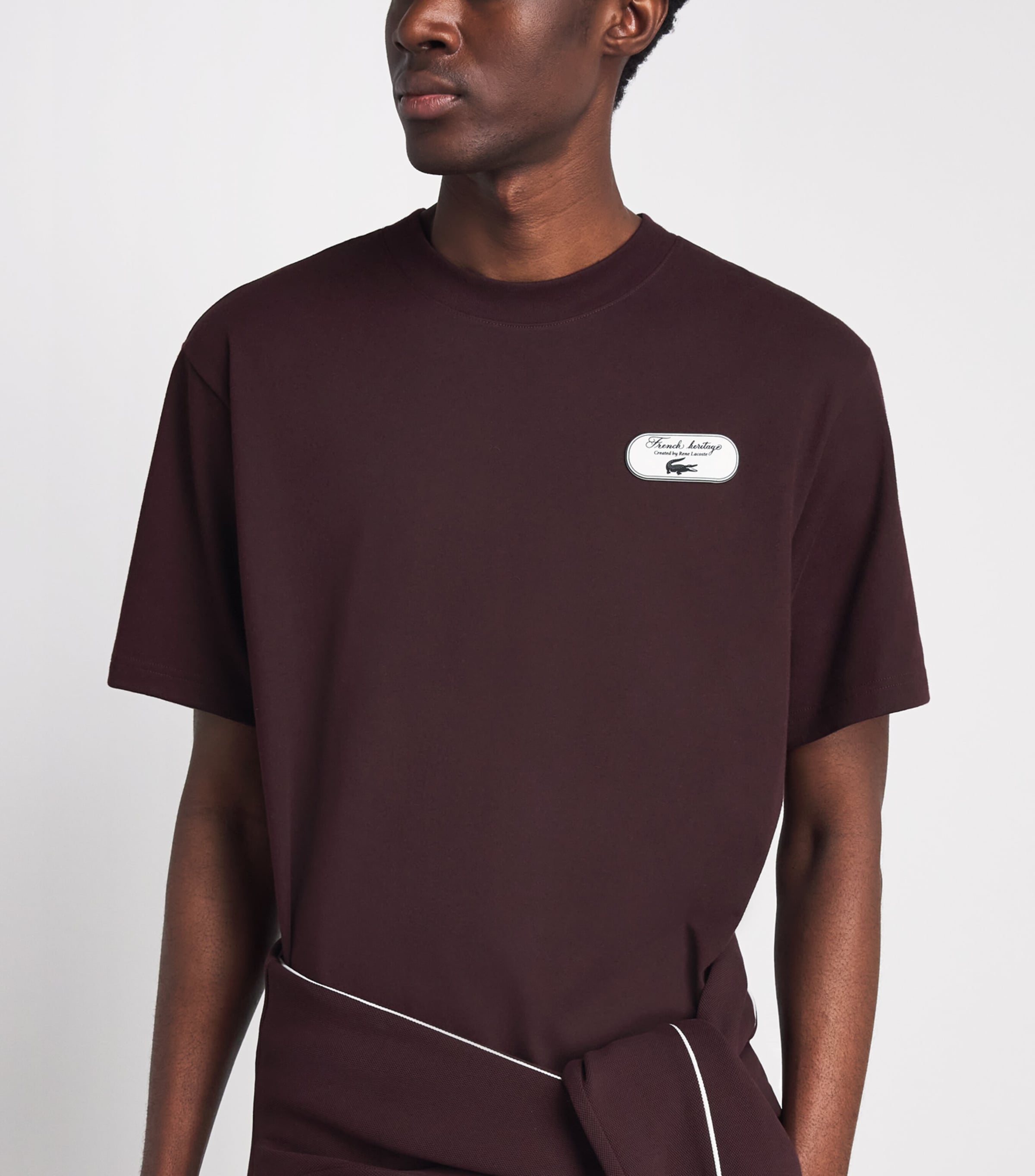 Lacoste Burgundy Ultra Dry Tennis Heritage Graphic T-Shirt