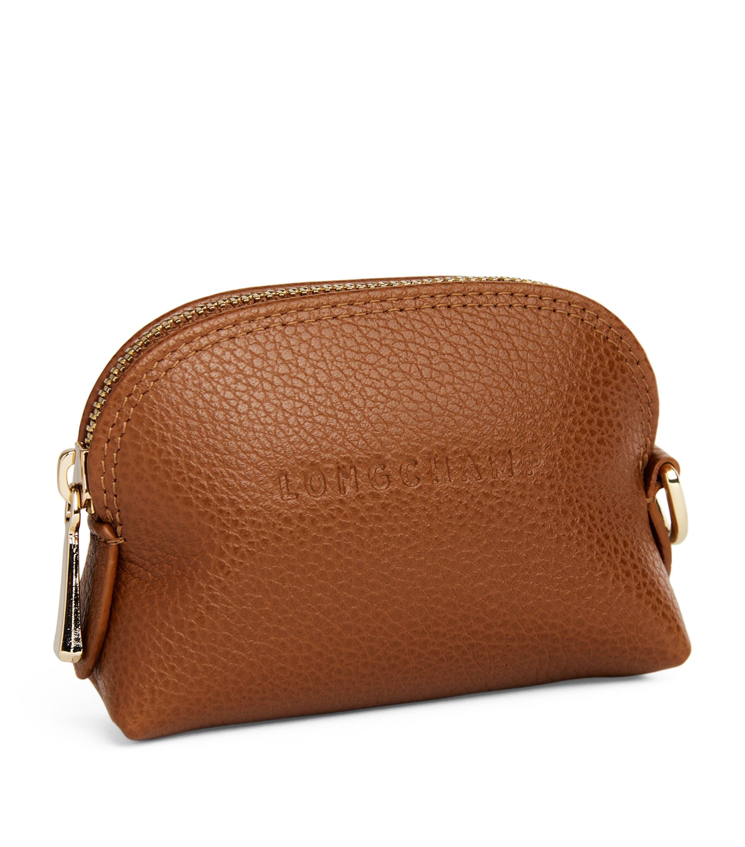 Longchamp coin purse leather best sale