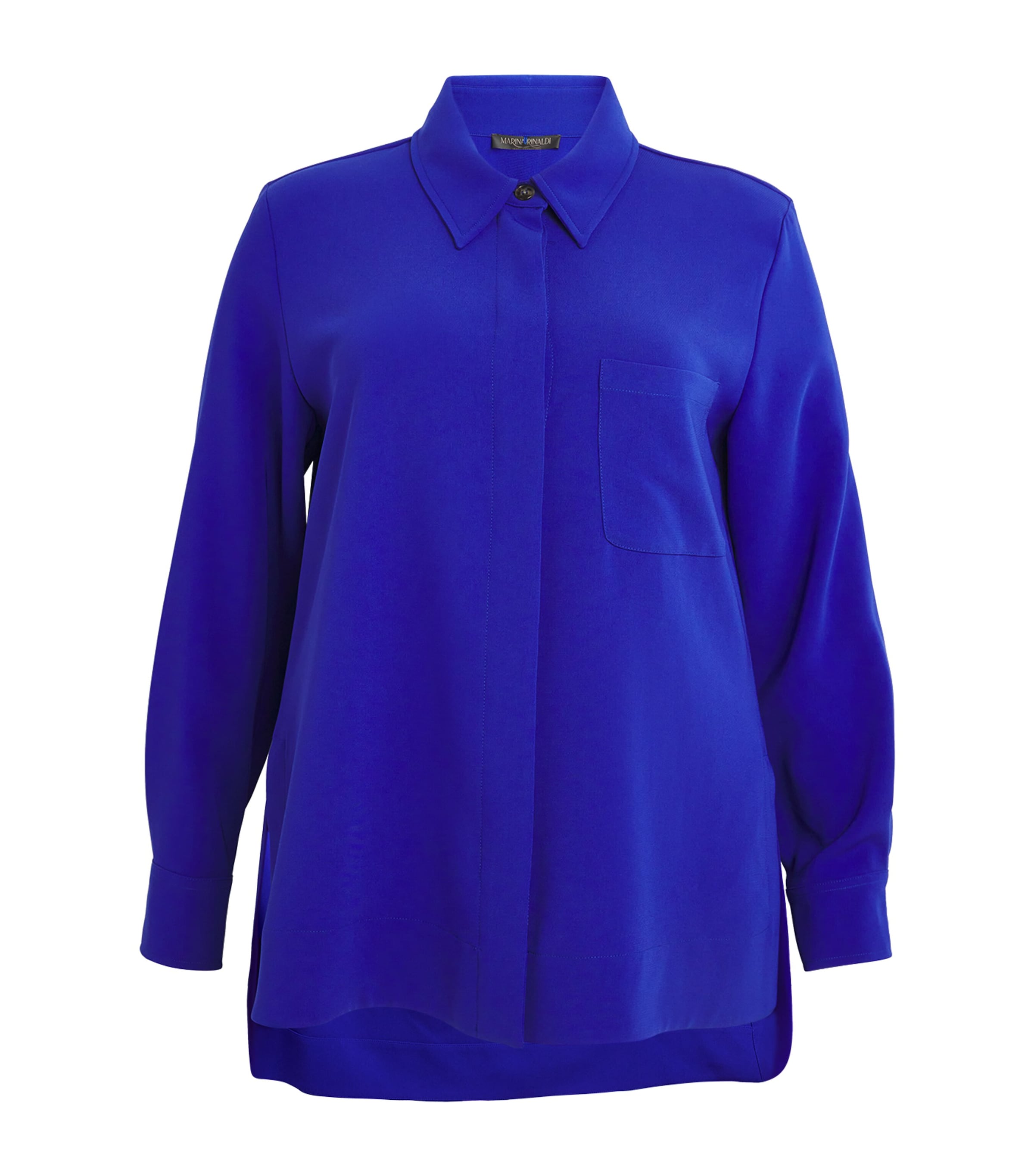 Marina Rinaldi Concealed-button Shirt In Blue