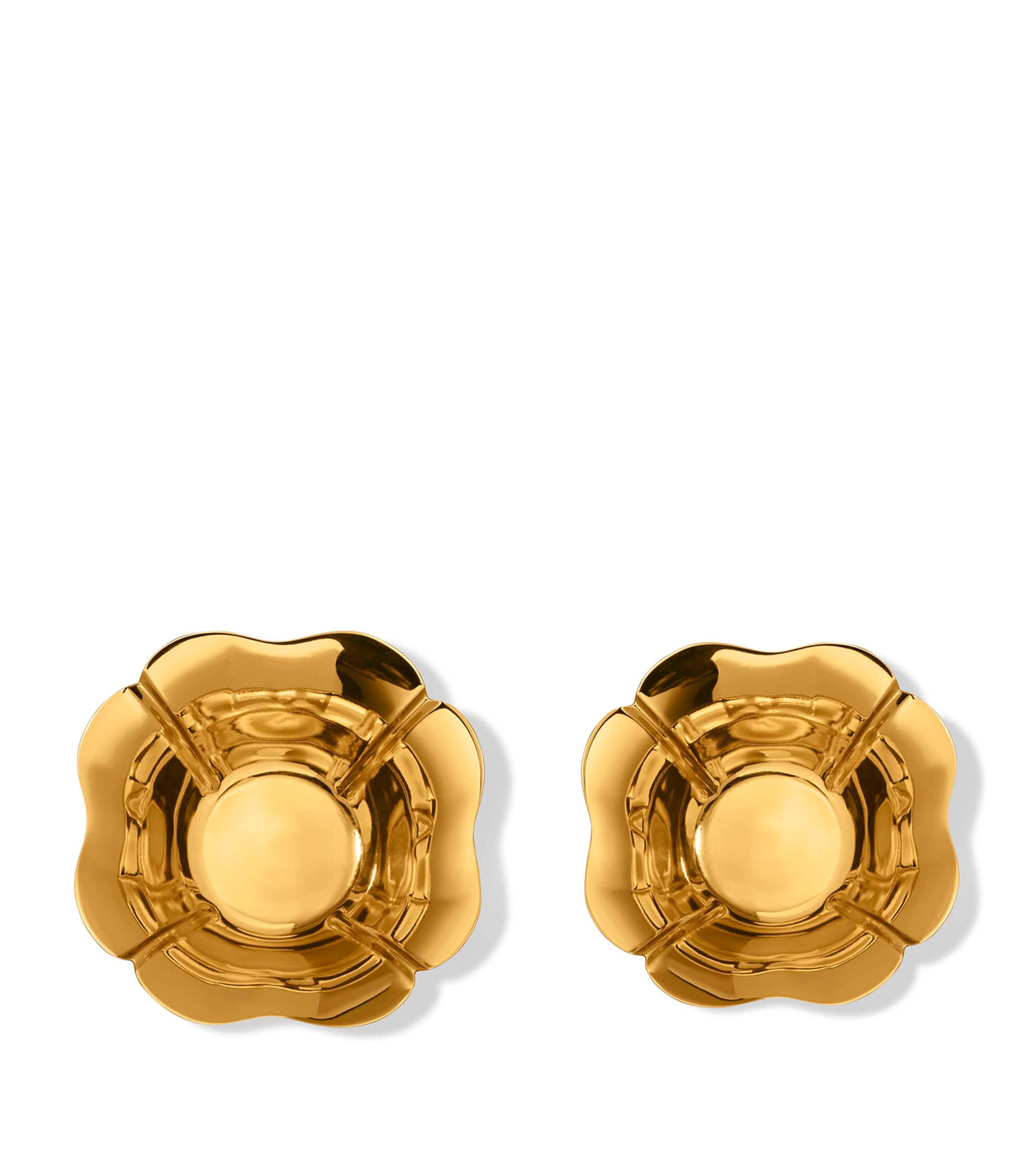 Set of 2 Brass Olivia Nesting Bowls GOLD Image 1