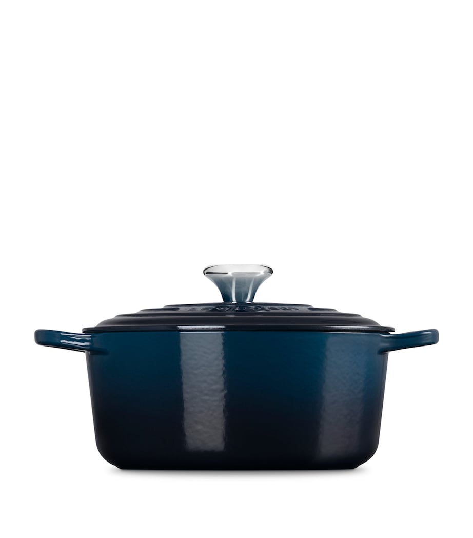 Enamelled Cast Iron Round Casserole Dish (24cm) NO COLOUR Image 3