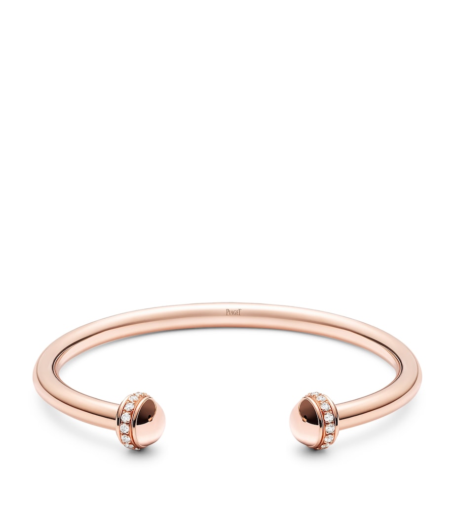 Rose Gold and Diamond Possession Open Bangle GOLD Image 1