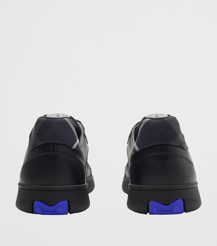 Leather Check Terrace Sneakers BLACK/STORM BLUE CHE Image 4