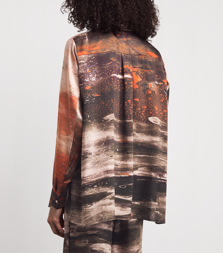Silk Printed Leonara Shirt BRUSH ORNG/CINNAMON Image 4