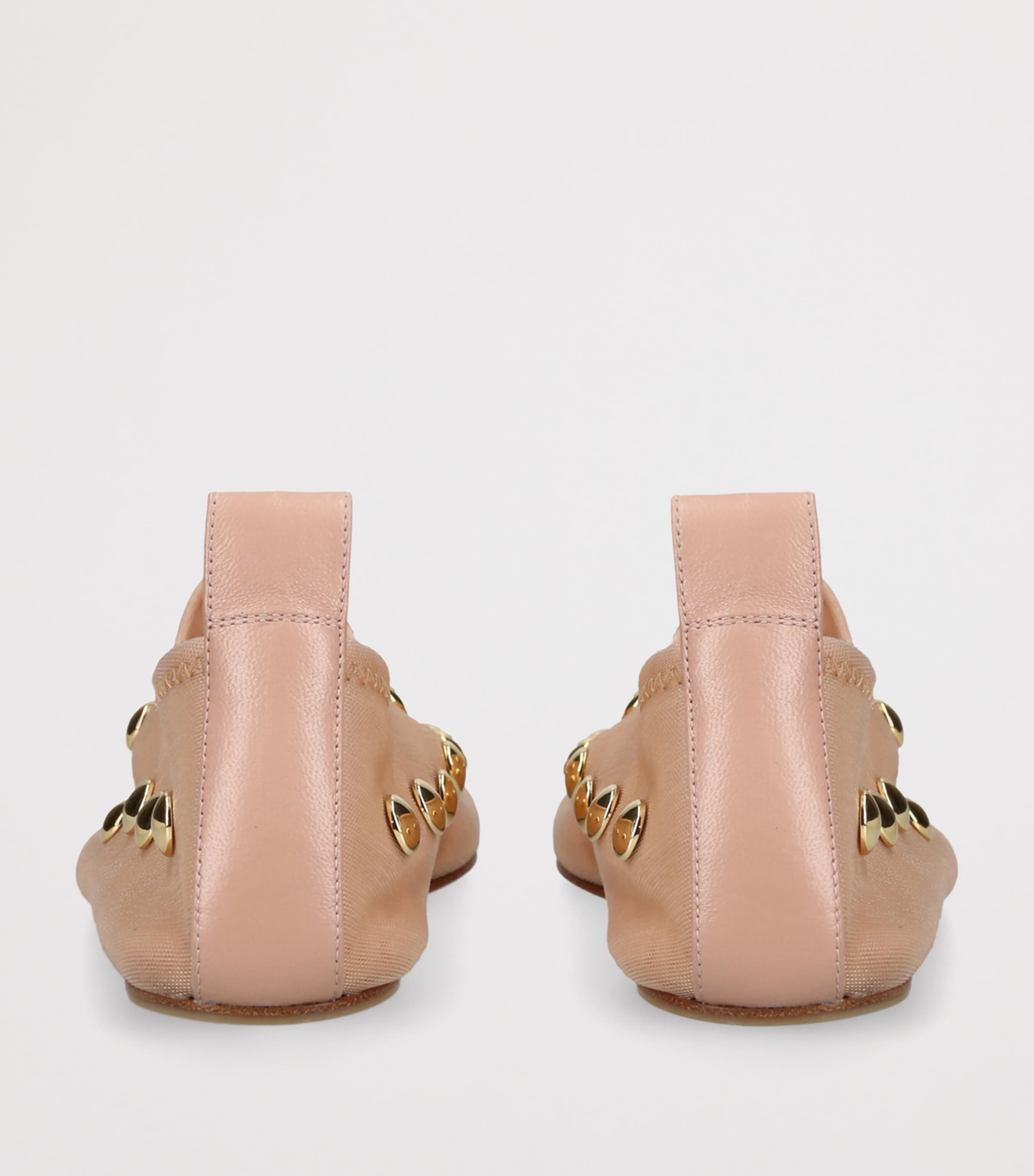 Leather Studded Rita Ballet Flats BLUSH Image 2