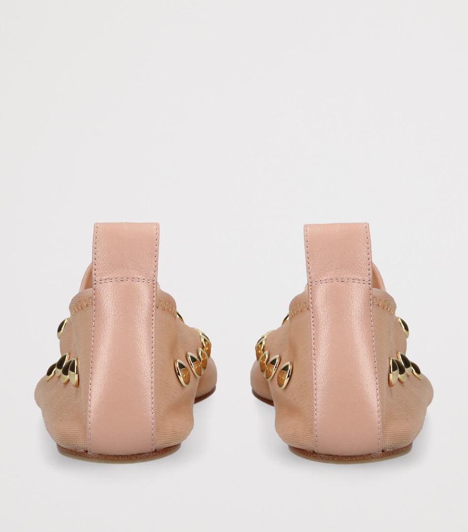 Leather Studded Rita Ballet Flats BLUSH Image 2