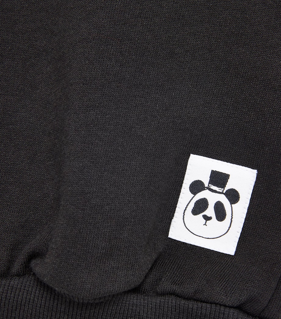 Organic Cotton Panda-Patch Sweatshirt (3-11 Years) BLACK Image 3