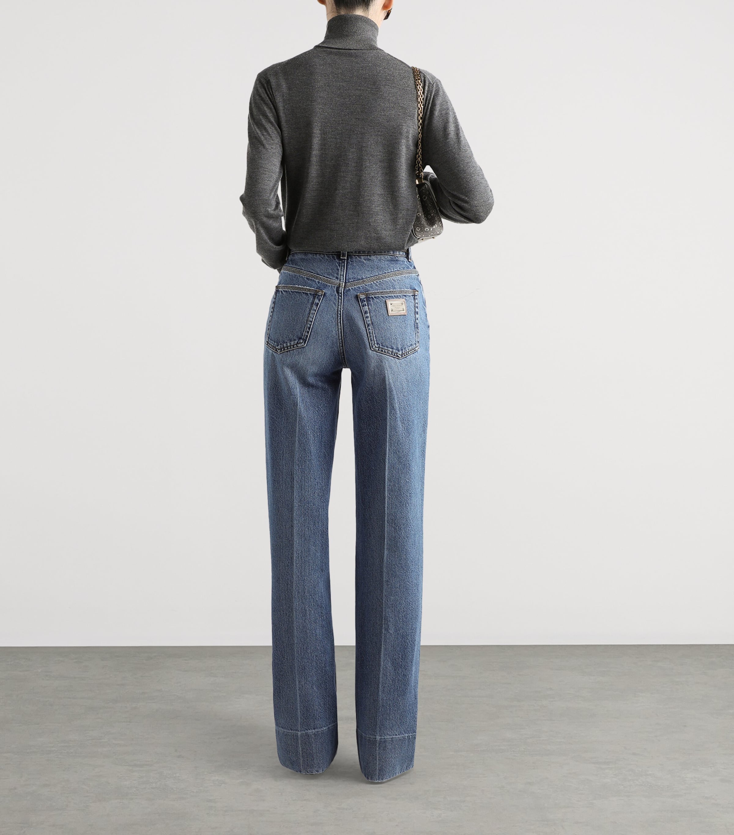 Fold-Effect High-Rise Jeans COMBINED COLOUR Image 2