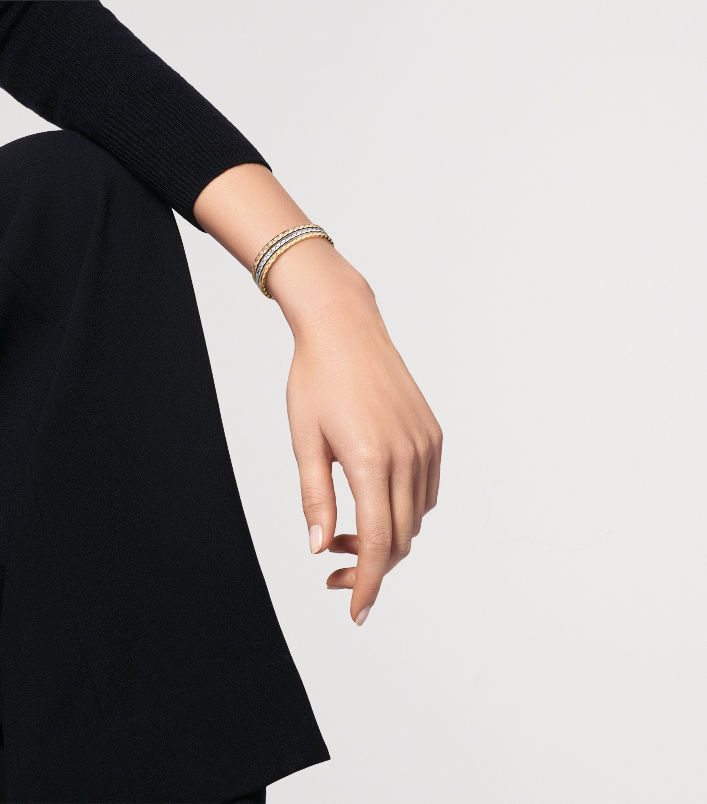 White Gold Coco Crush Bangle WHITE Image 2