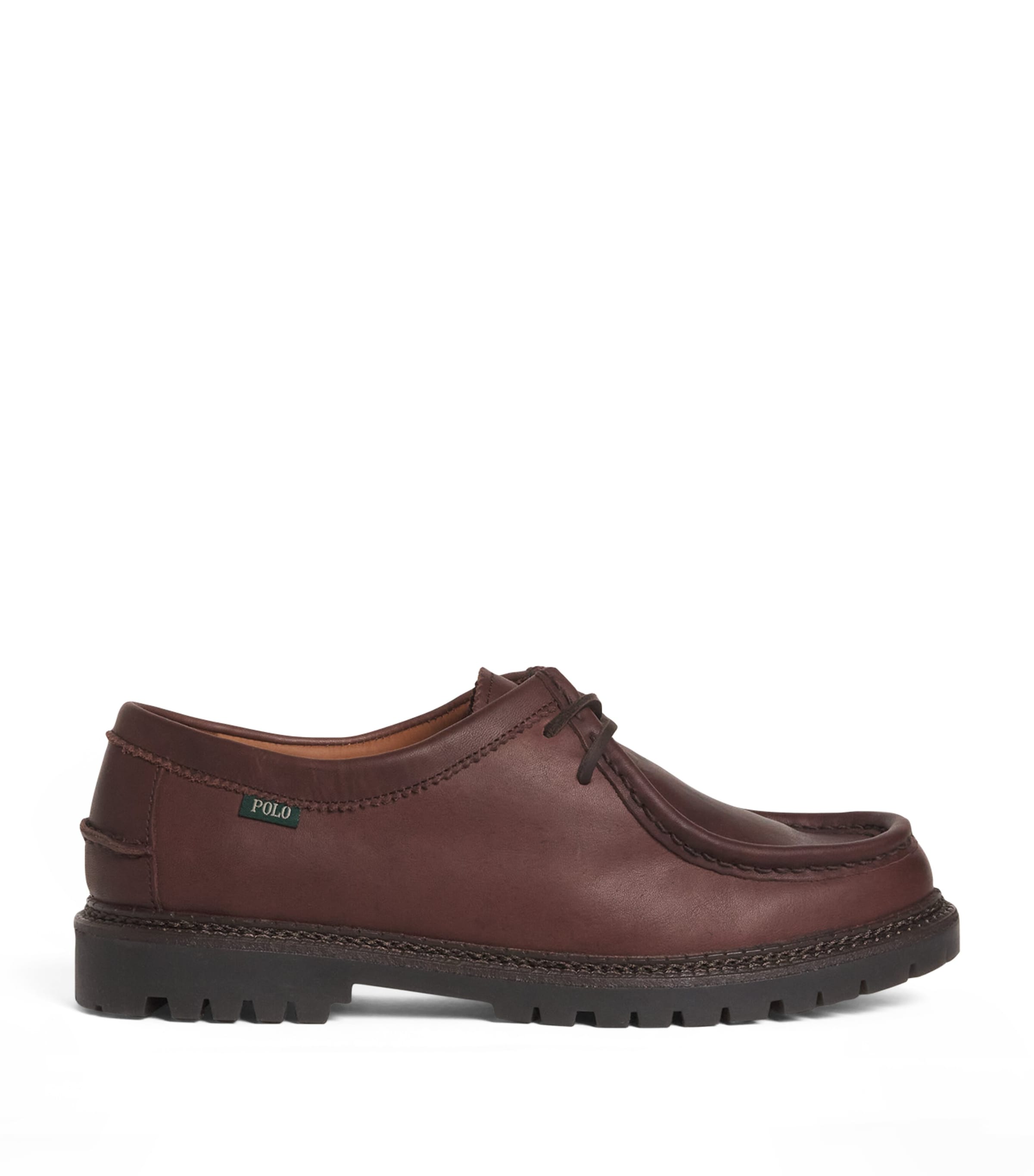 Oiled Leather Moc-Toe Jett Shoes 002 DARK BROWN Image 1