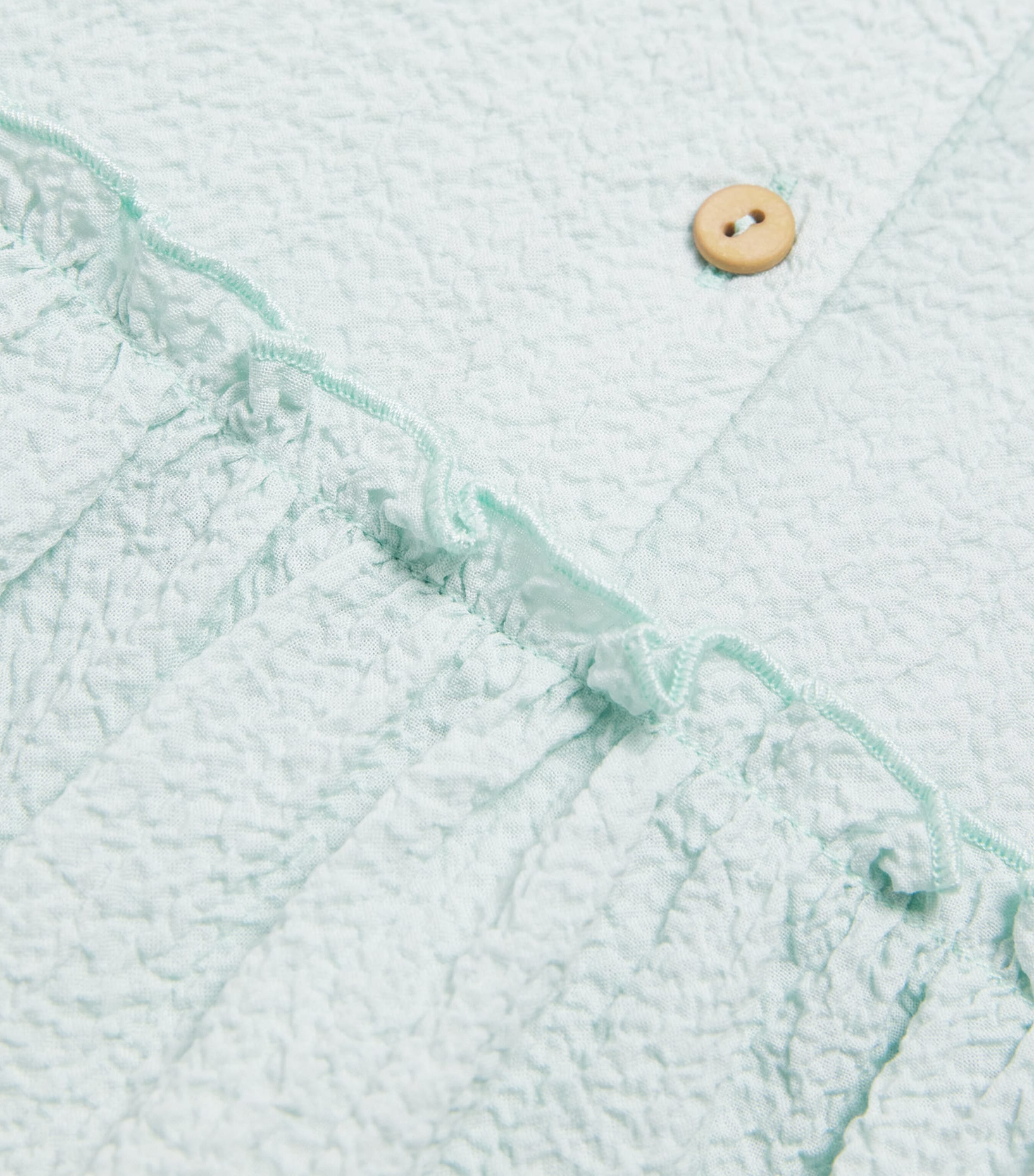 Teddy & Minou Crinkle-Effect Playsuit (1-18 Months) Lake Image 3