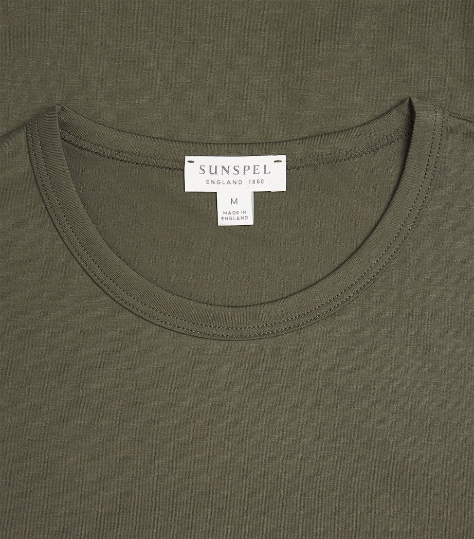 Sunspel Mens Supima Cotton Classic T-Shirt Gniz Deep Image 6