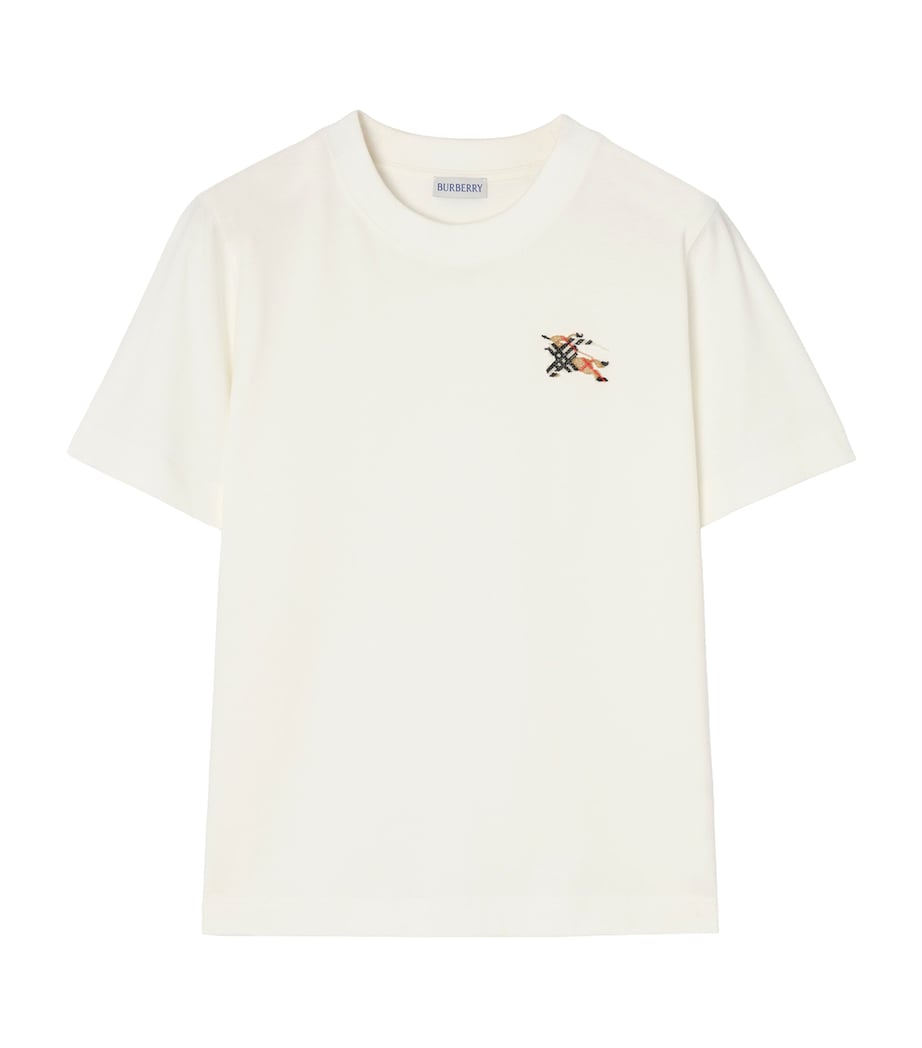 Burberry Womens Cotton EKD T-Shirt Chalk Image 1
