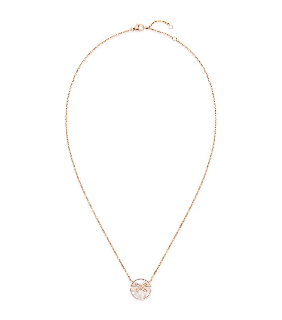 Chaumet Small Rose Gold, Diamond and Mother-of-Pearl Harmony Pendant Necklace Pink Gold Image 1