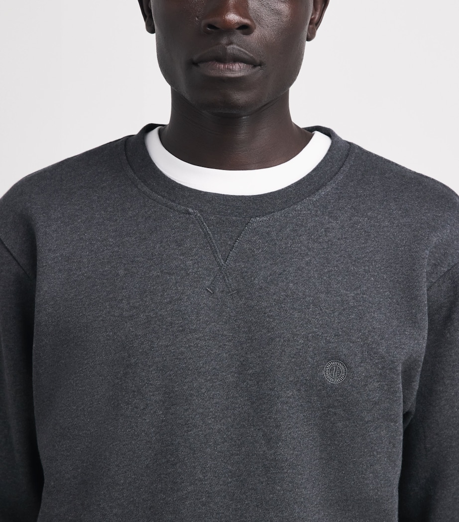 Harrods Mens Cotton Jersey Logo Sweatshirt Grey Image 3