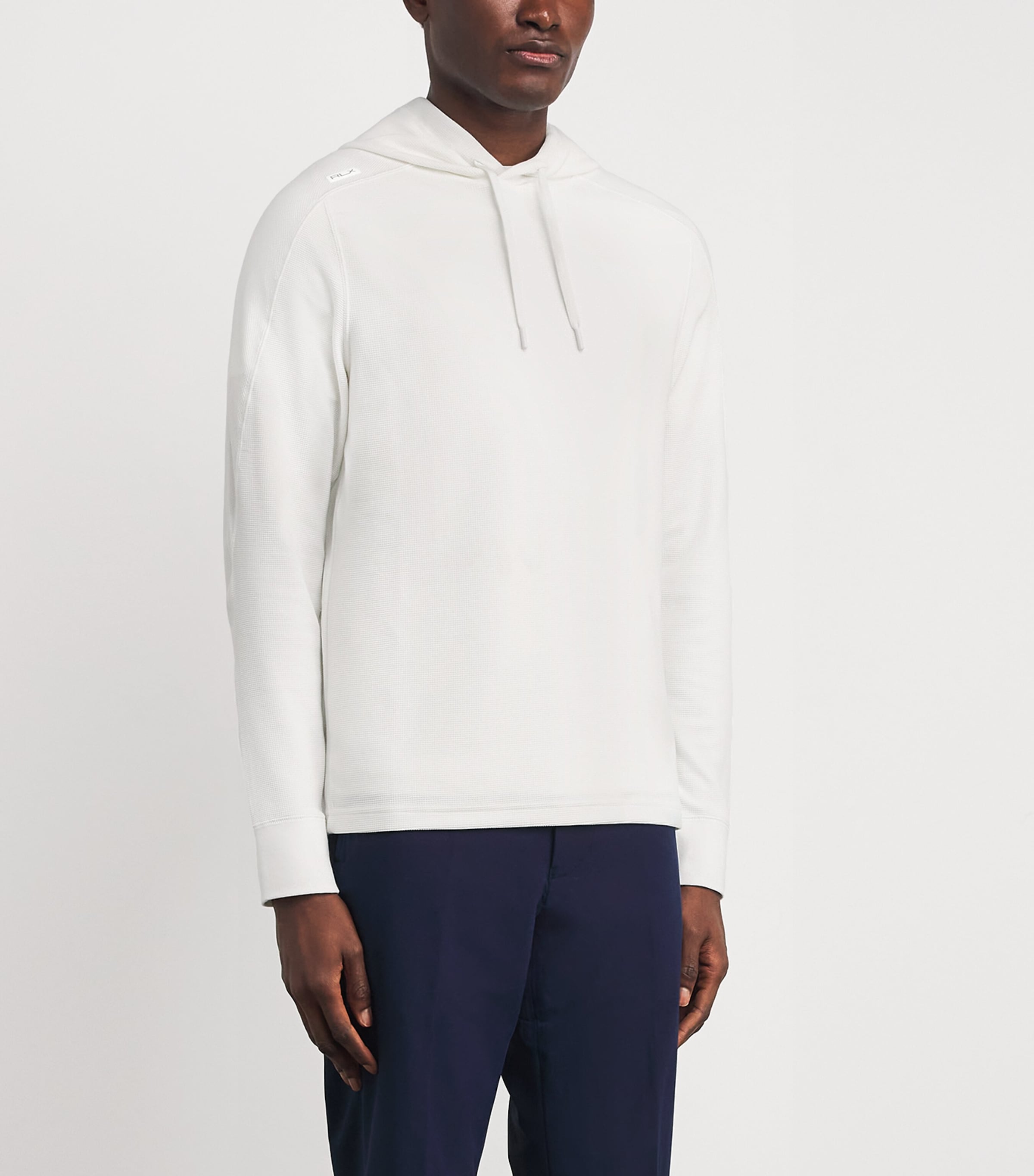 Waffle-Knit Hoodie CERAMIC WHITE Image 3