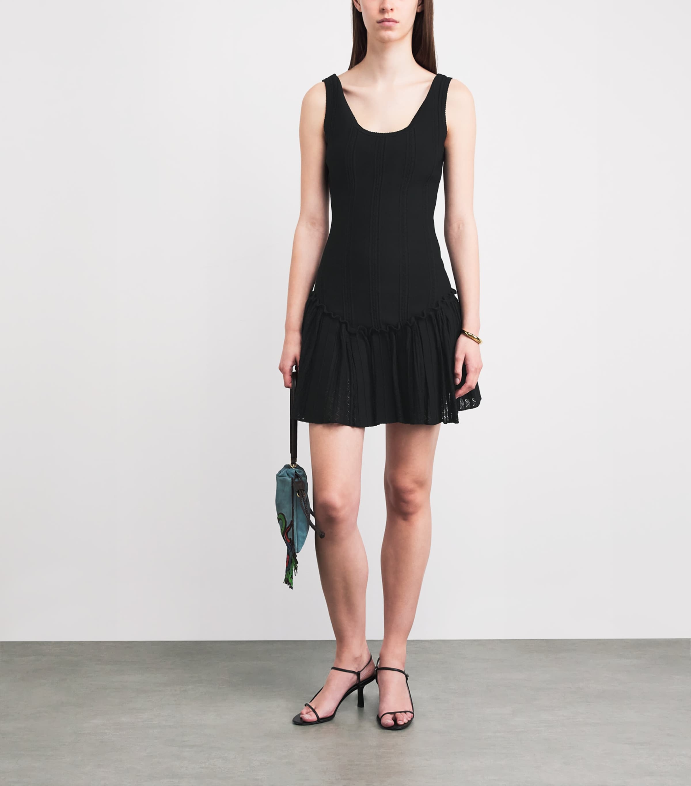 Sandro Paris Womens Knitted Mini Dress Black Image 2