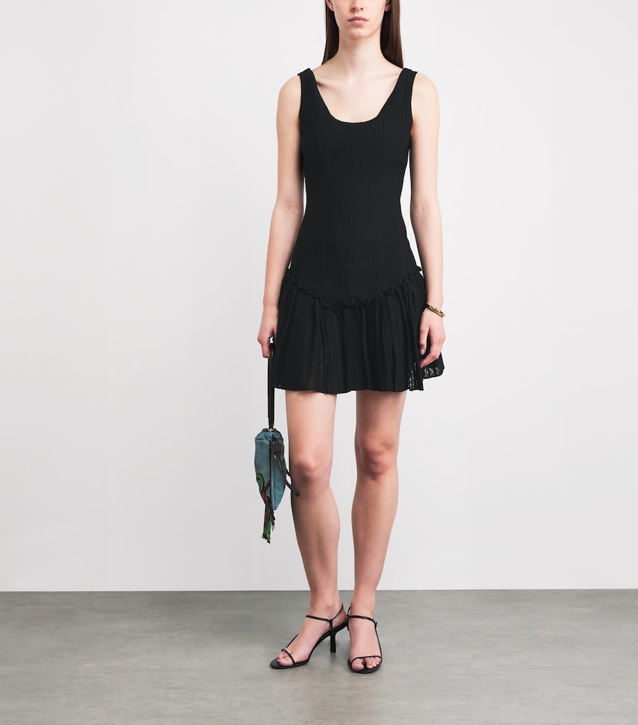 Sandro Paris Womens Knitted Mini Dress Black Image 2