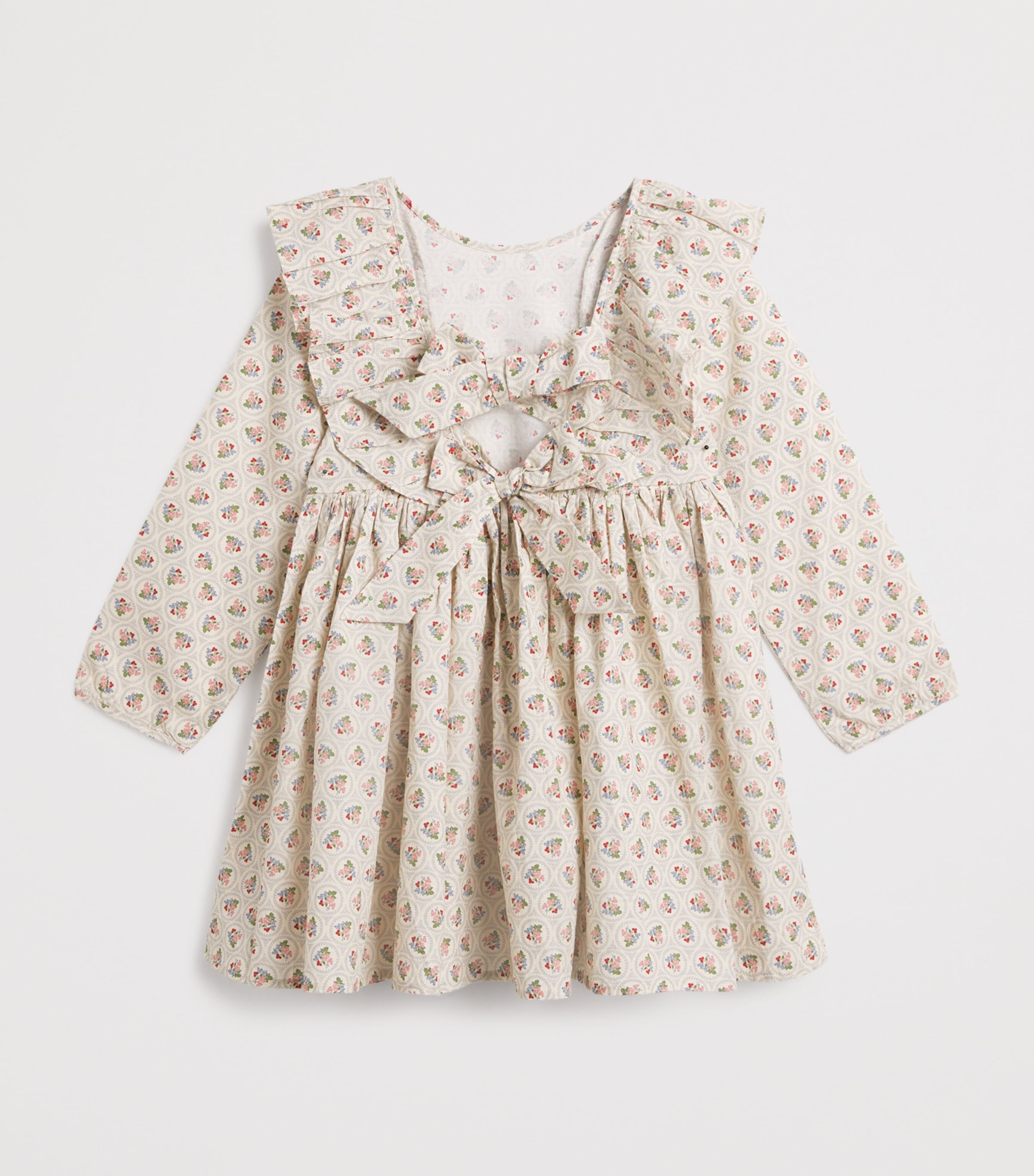 Organic Cotton Bow Cianna Dress (5-10 Years) P00105 VERONA BLUES Image 2