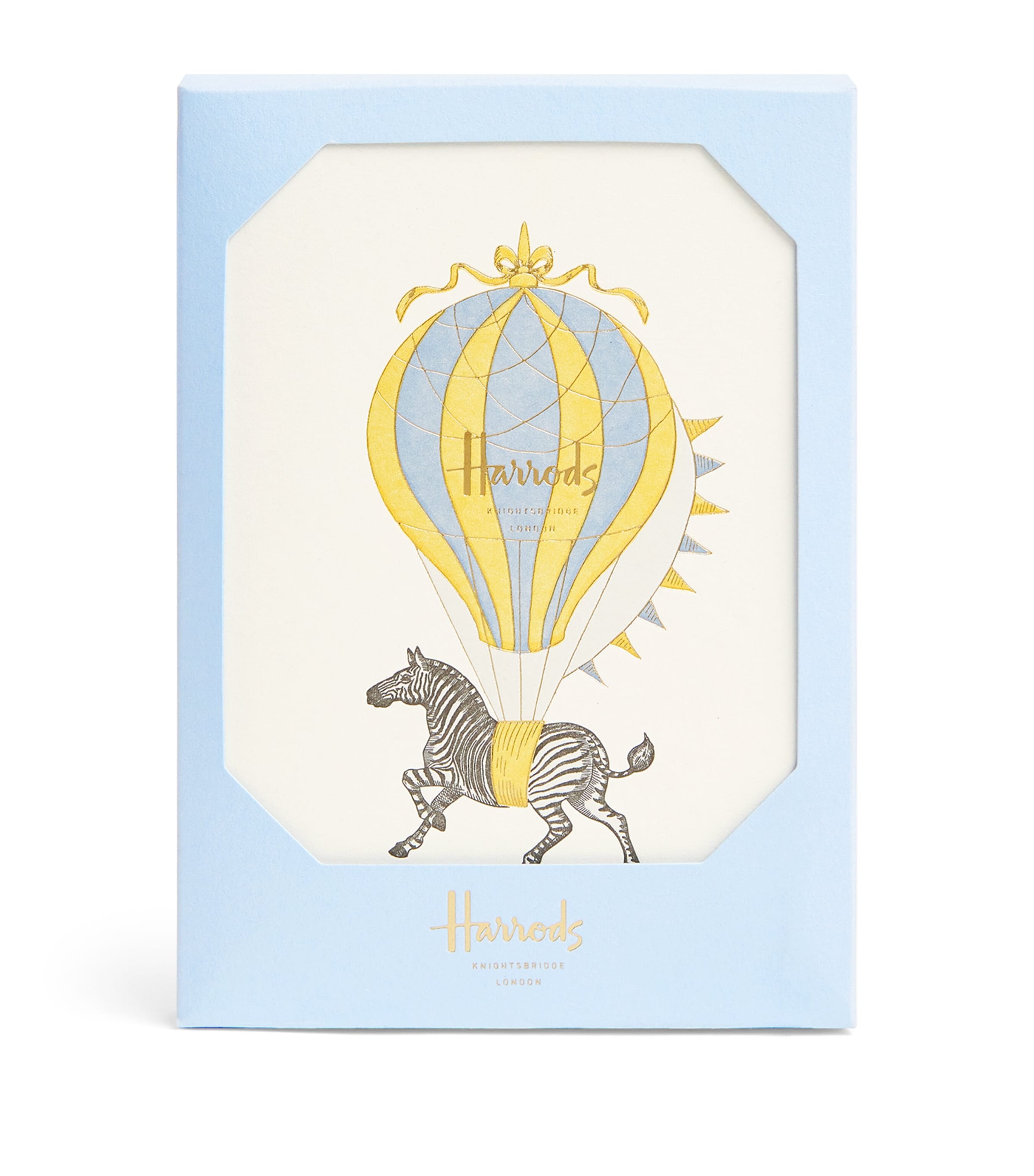 Harrods Zebra Cards In Blue