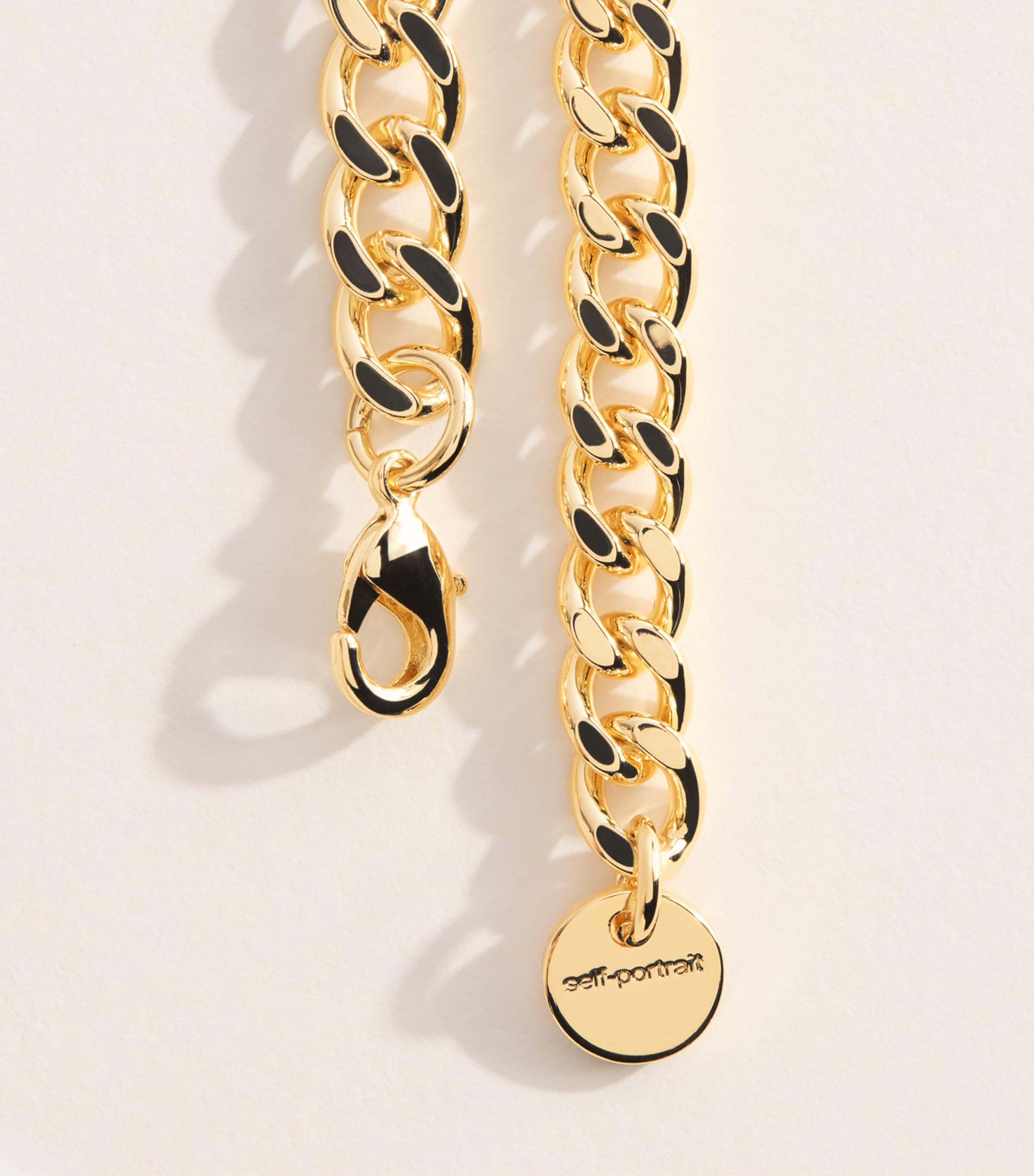 Self-Portrait Heart Charm Necklace Gold Image 5