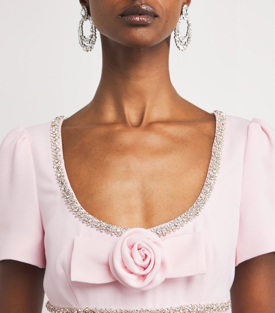 Crystal-Embellished Rose Maxi Dress PINK Image 4