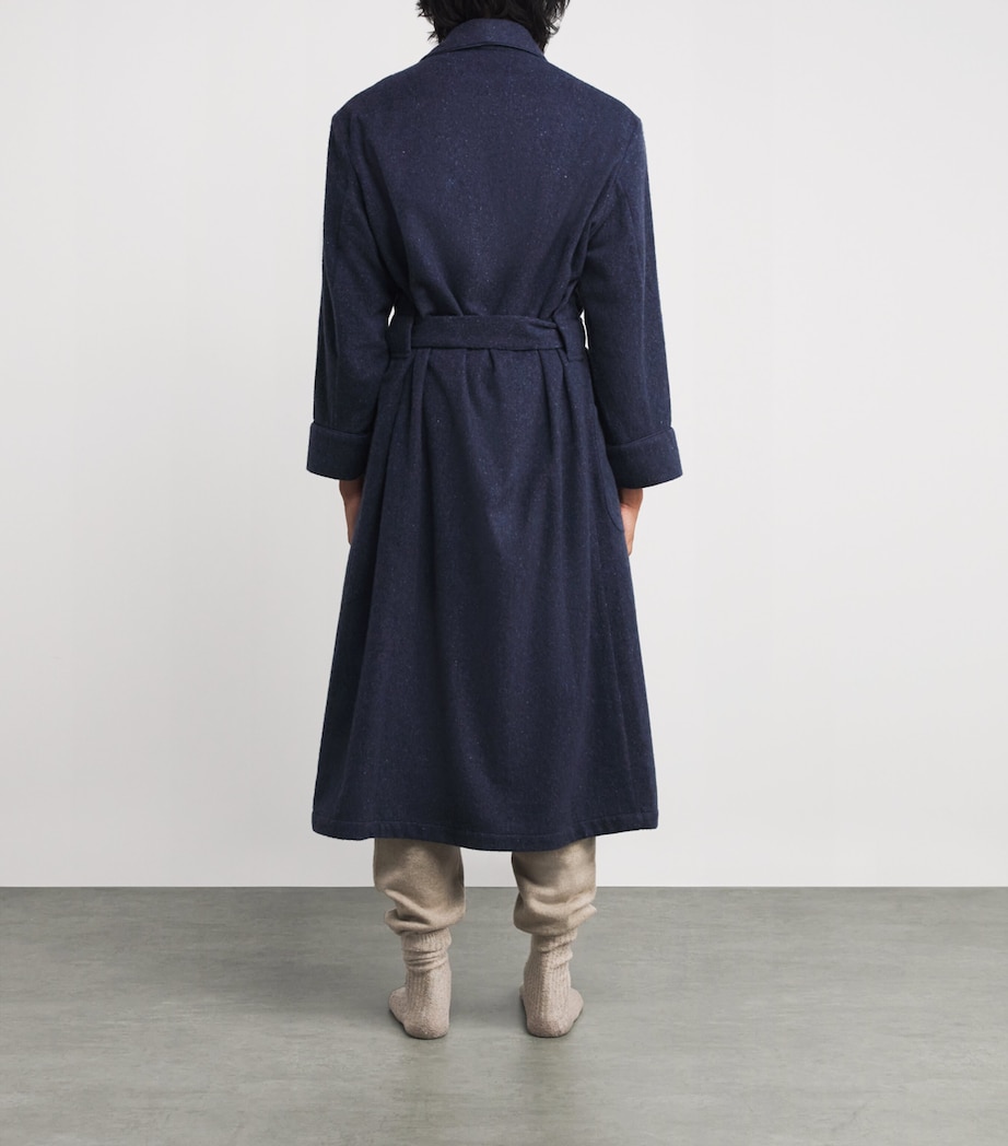 Cashmere Donegal Robe (Medium) RU7383 NAVY DONEGAL Image 4