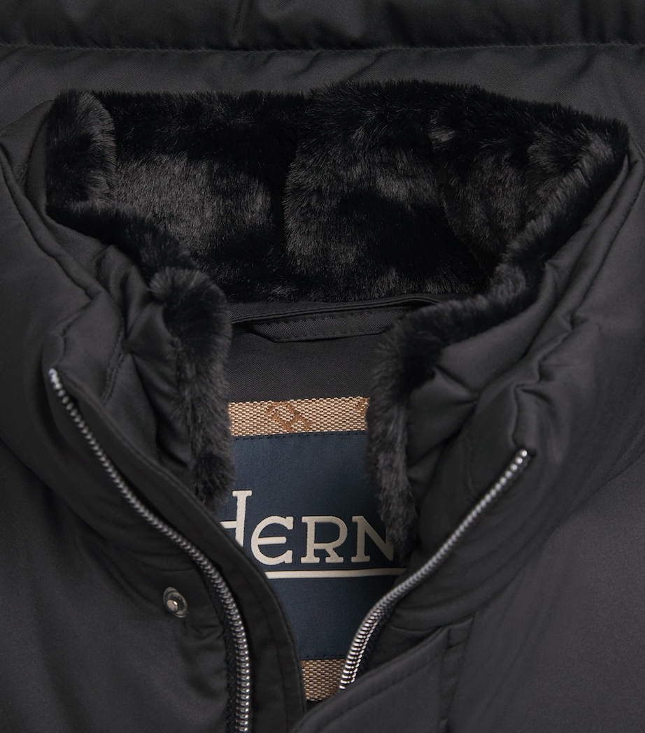 Herno Mens Down Quilted Puffer Jacket Nero Image 6