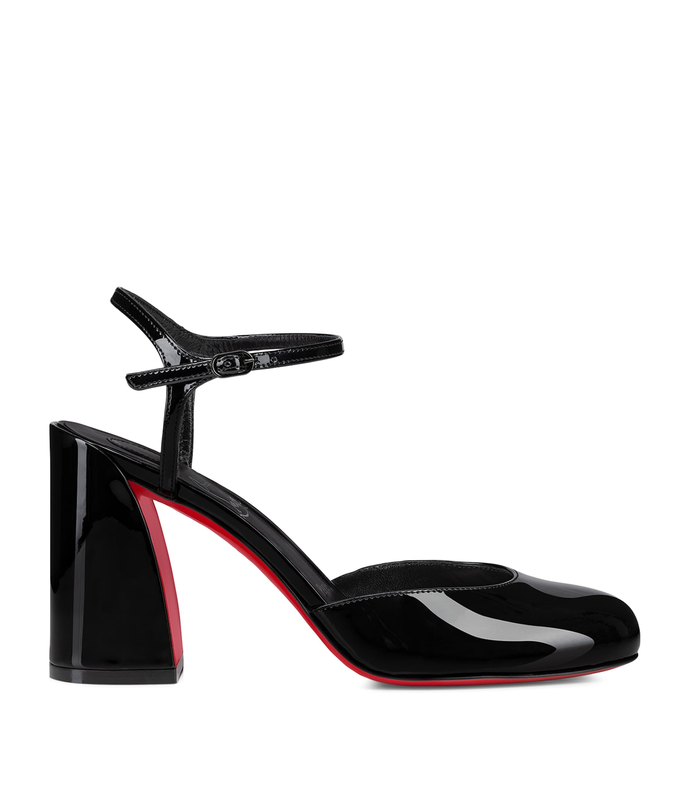 Shop Christian Louboutin Jane Leather Mary Jane Pumps 85 In Black