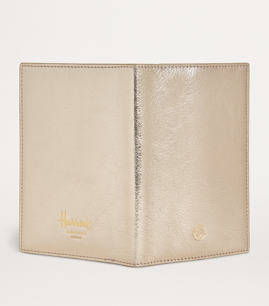 Leather Passport Holder GOLD Image 2