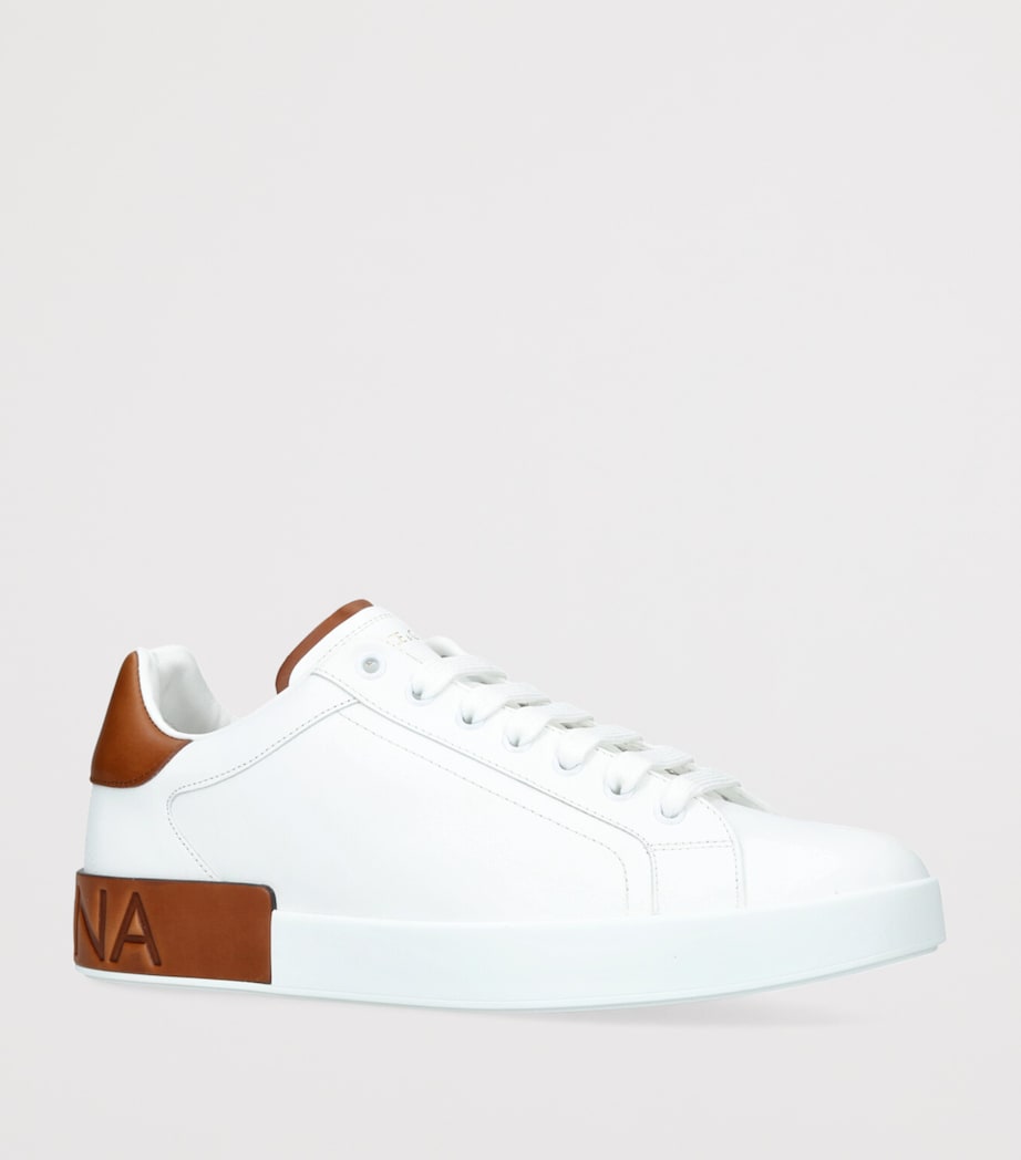 Leather Portofino Sneakers WHITE/COMB Image 3