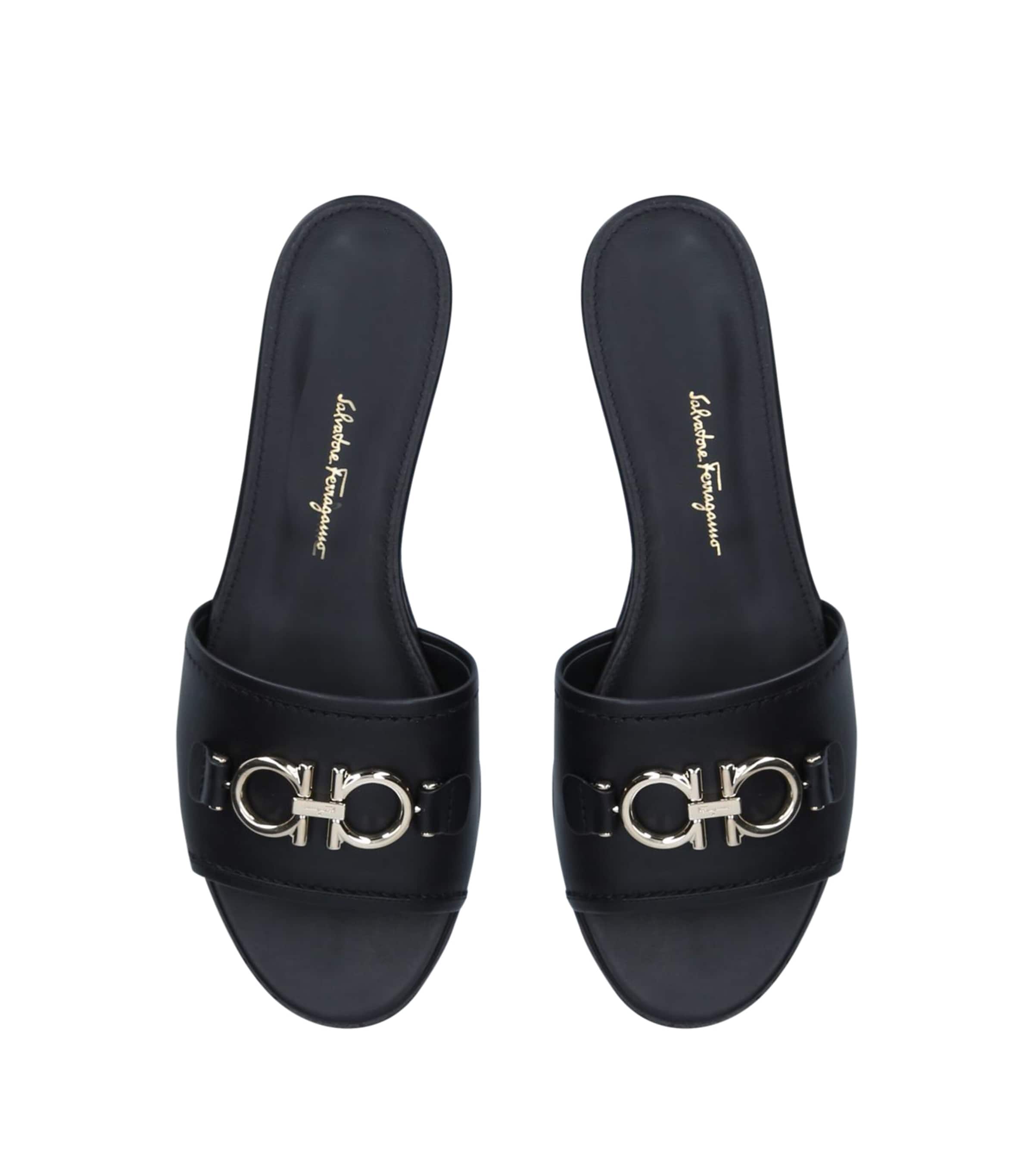 Salvatore Ferragamo Leather Rhodes Sandals | Harrods US