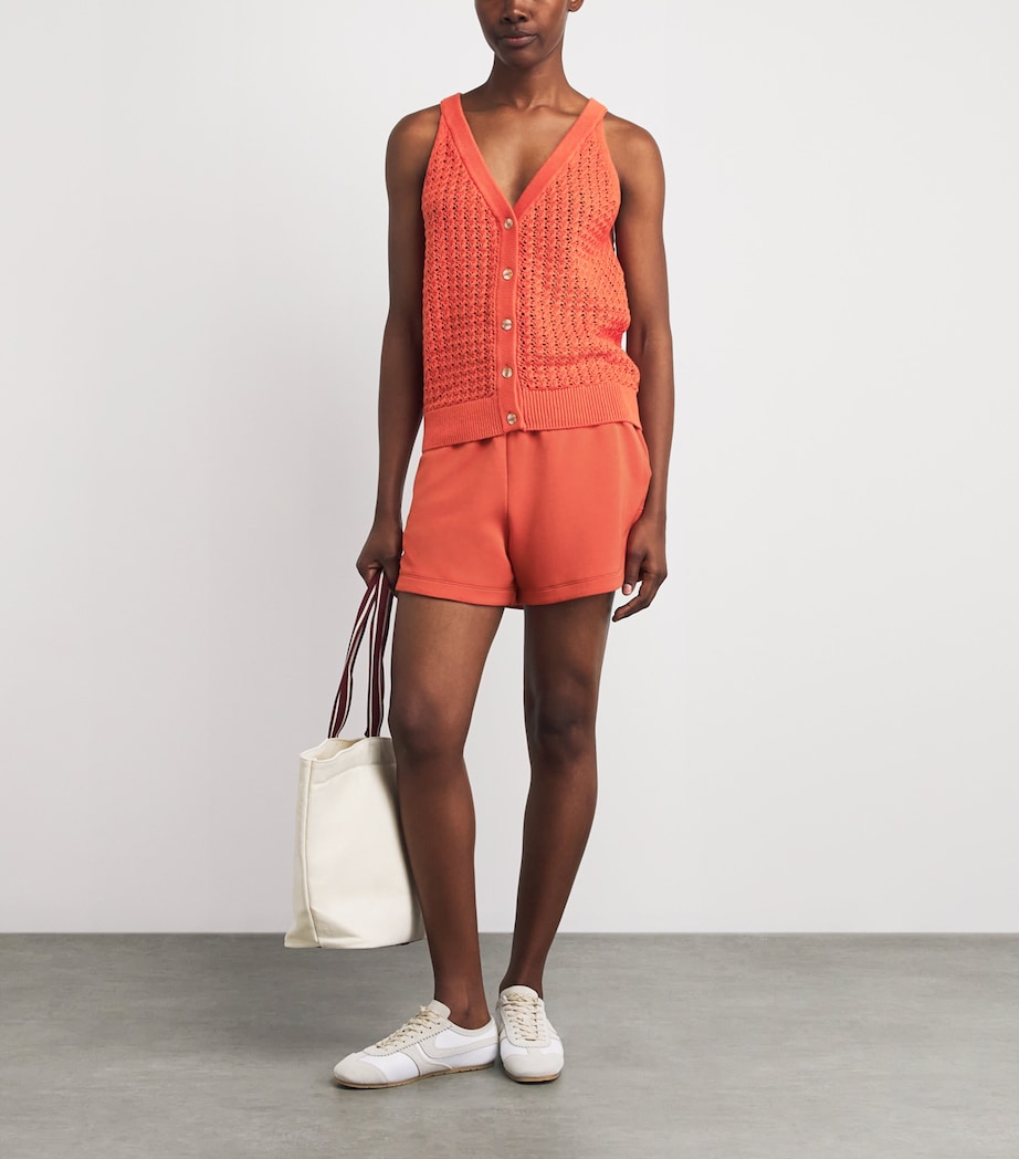 Varley Womens Cotton Knit Alessia Tank Top Summer Fig Image 2