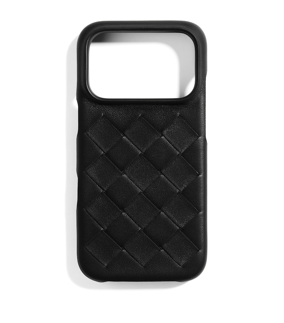 Bottega Veneta Leather Intrecciato iPhone 17 Case Image 1