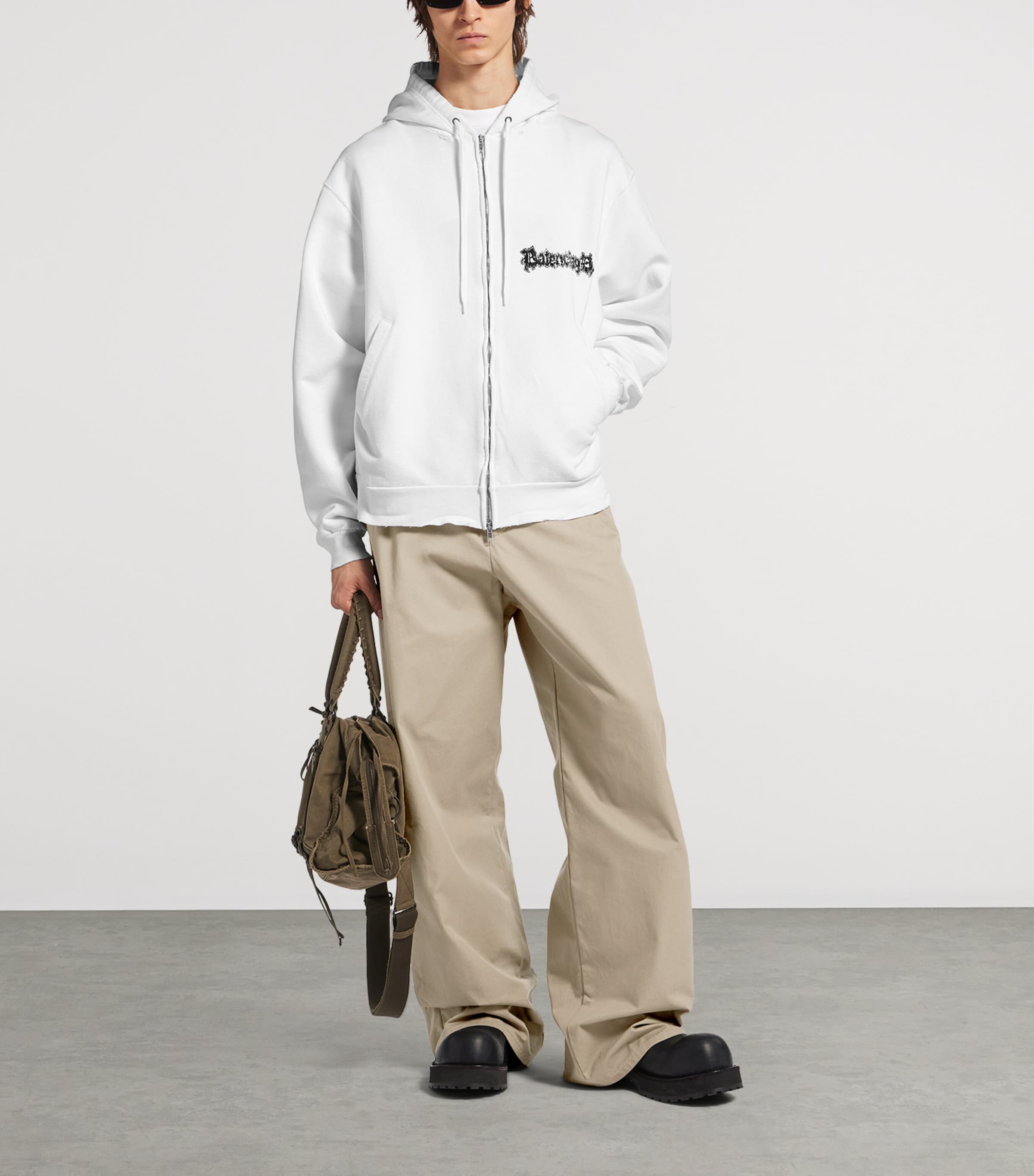 Balenciaga Mens Cotton Salon De Couture Zip-Up Hoodie Image 2